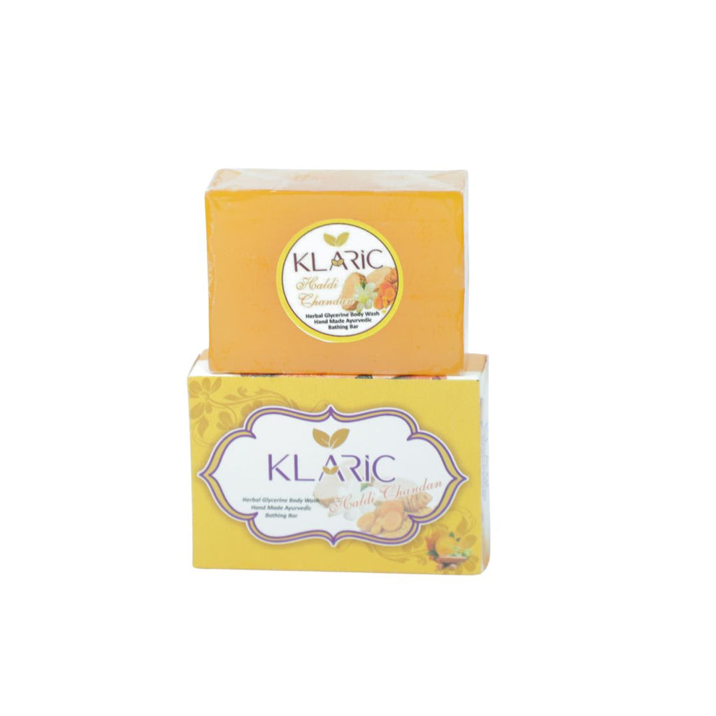 Haldi Chandan Soap - Herbal Glycerine Handmade Soap Calming with Chandan Buds & Essential Oil Hydrating & Soothing for Relaxing Bath Time Natural & Moisturizing Skin Care.
